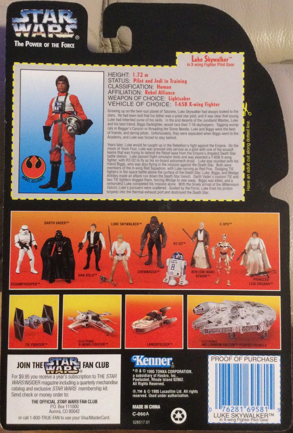 Power Of The Force (RC) - Luke Skywalker (x-wing) - Kenner (A New Hope) action figure collectible - Main Image 2