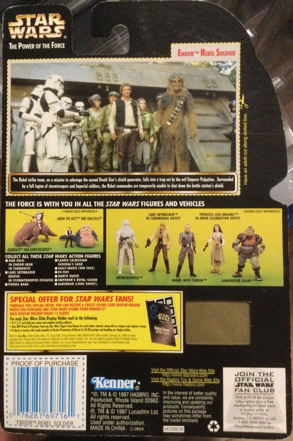 Power Of The Force (FF) - Endor Rebel Soldier - Kenner (Return Of The Jedi) action figure collectible - Main Image 2