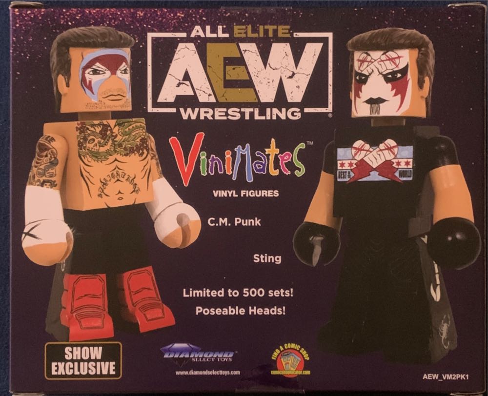 Sting & Cm Punk Holiday Bash Vinimates 2 Pack  (Vinimates) action figure collectible [Barcode 699788849026] - Main Image 2