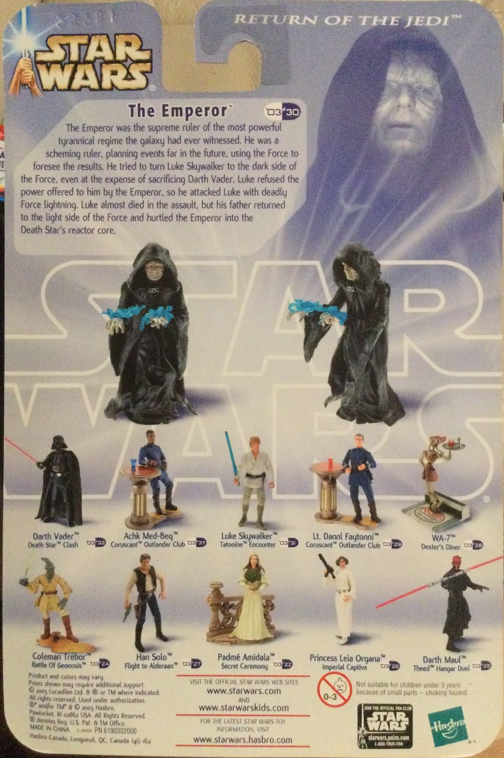 Saga Series ‘03 - Emperor - Hasbro (Return Of The Jedi) action figure collectible - Main Image 2