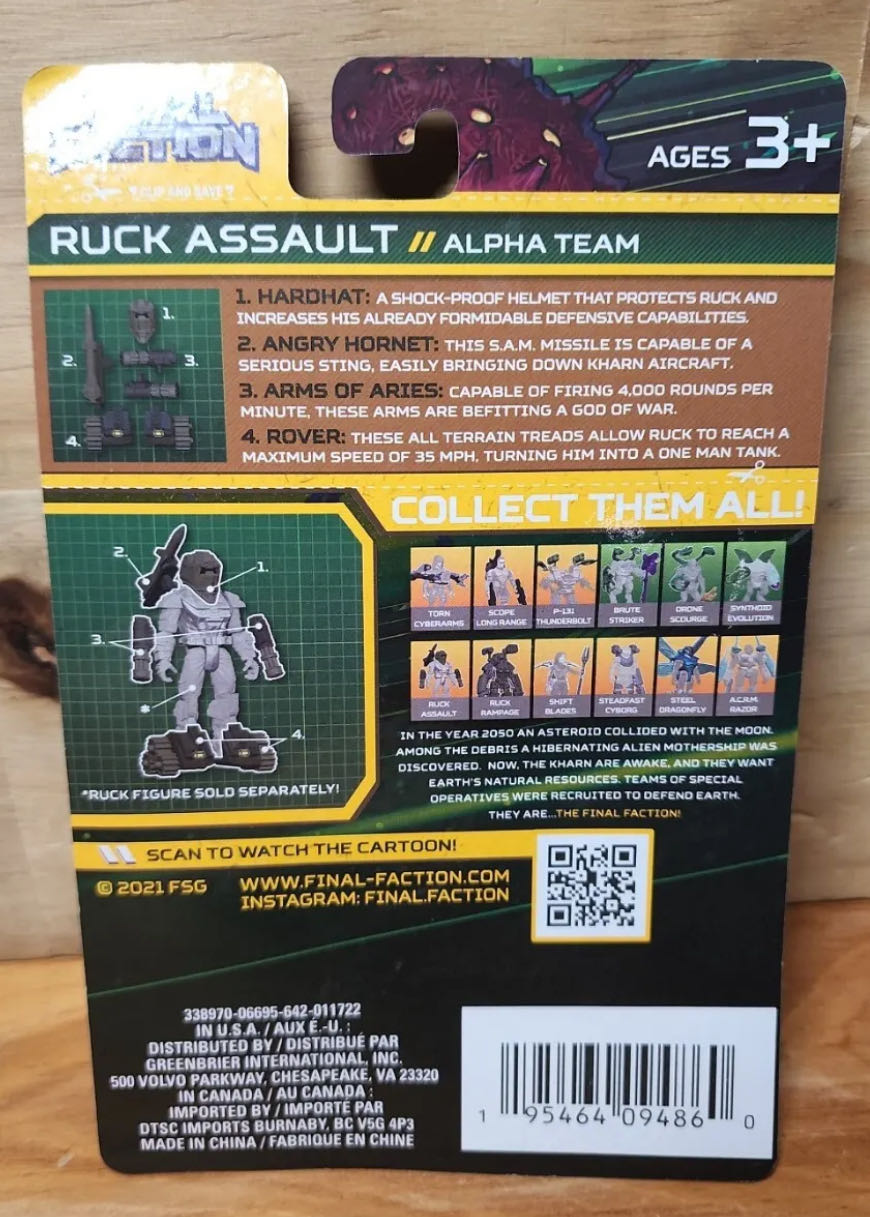 Ruck Assault Pack - Greenbrier International, Inc. (Final Faction) action figure collectible [Barcode 195464094860] - Main Image 2