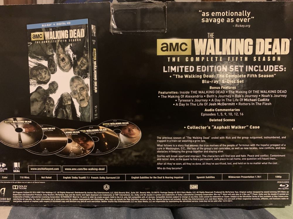 The Walking Dead AMC: Memorabilia: Season 5 Asphalt Walker Limited Edition Blu-ray - McFarlane Toys (post-apocalyptic survival horror movie theme) action figure collectible [Barcode 013132635446] - Main Image 2