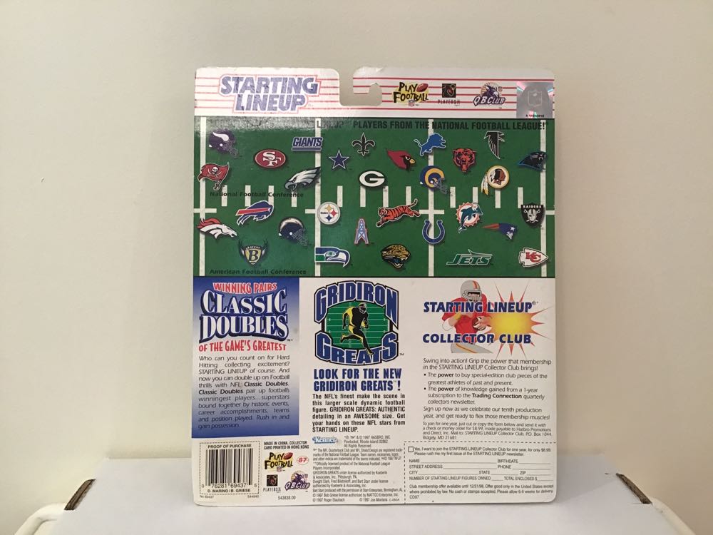 Dan Marino / Bob Griese - Kenner (Classic Doubles) action figure collectible - Main Image 2