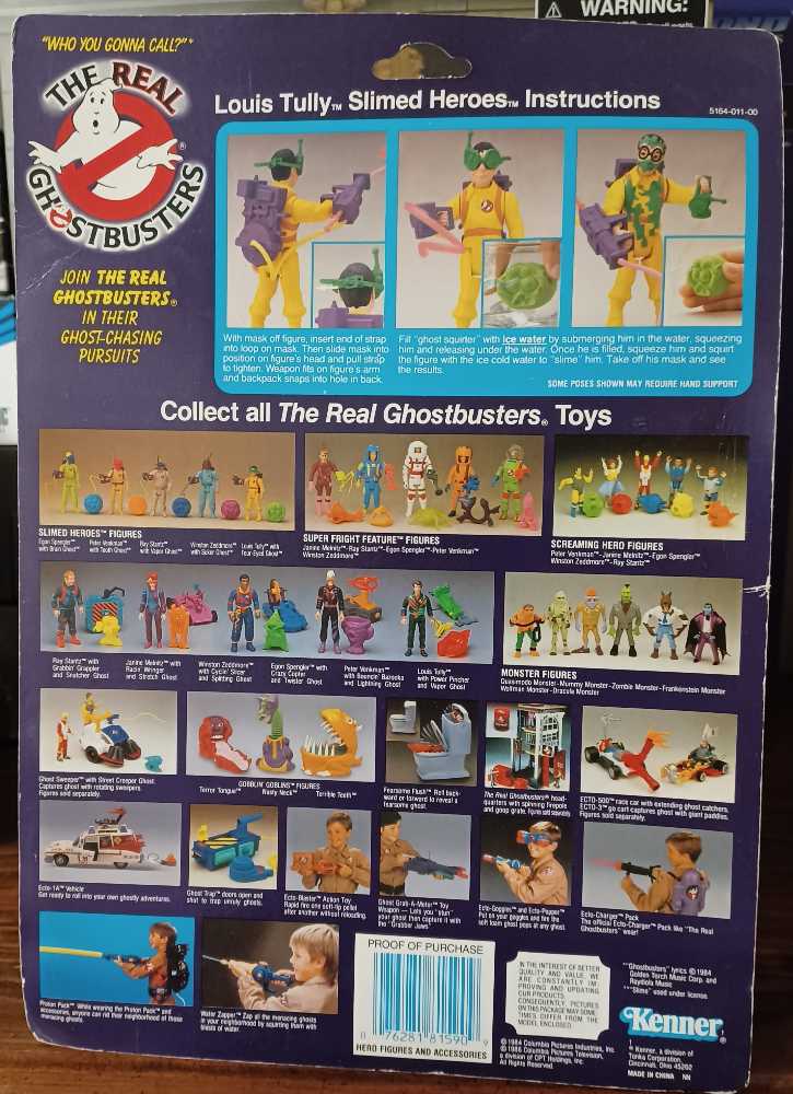 The Real Ghostbusters - Slimed Heroes Louis Tully - Kenner (The Real Ghostbusters) action figure collectible [Barcode 076281815909] - Main Image 2