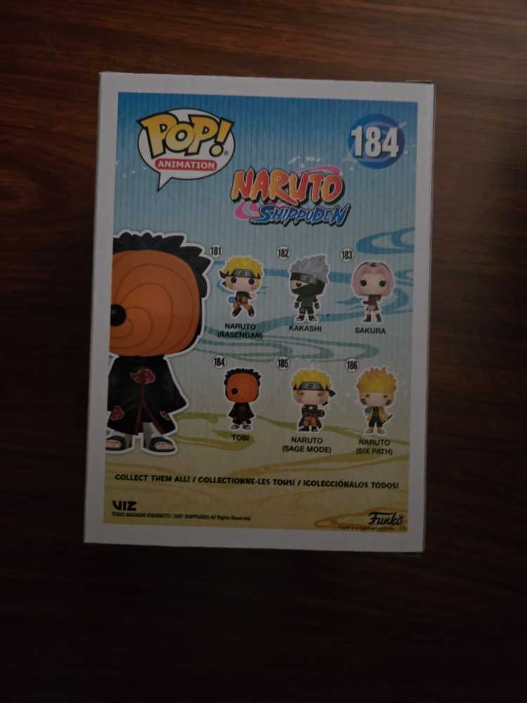 Pop! #184 Naruto Shippuden Tobi  (Naruto Shippuden) action figure collectible [Barcode 889698124522] - Main Image 2