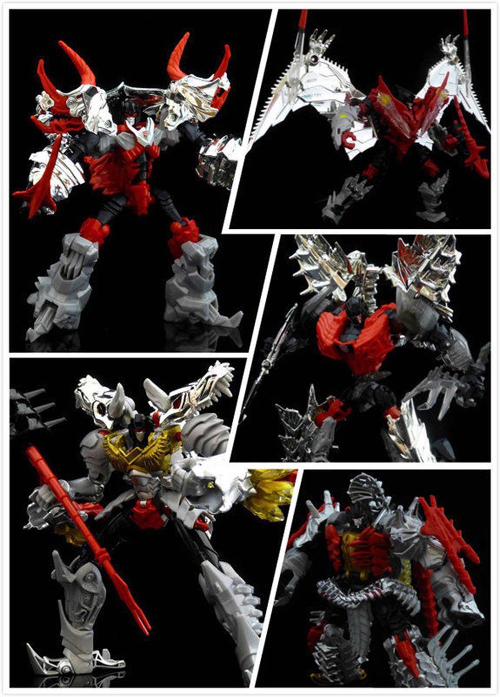 Dinobots Platinum Edition Transformers G1 - Slog Slug Strafe Snarl Grimlock - Hasbro (Transformers Voyager Class) action figure collectible [Barcode 630509309634] - Main Image 3