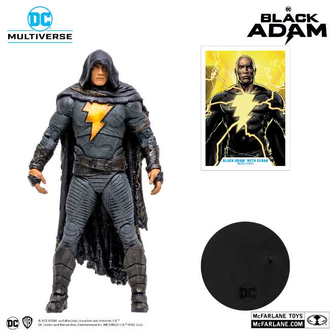 Black Adam With Cloak - DCCU - EXTENDED UNIVERSE (Black Adam) action figure collectible [Barcode 787926152616] - Main Image 4