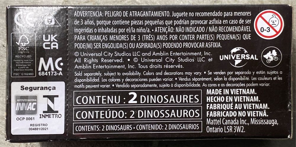 Boxes Mini New Mattel Jurassic World Dominion Minis Dinosaur Blind Boxes  action figure collectible [Barcode 887961945034] - Main Image 3