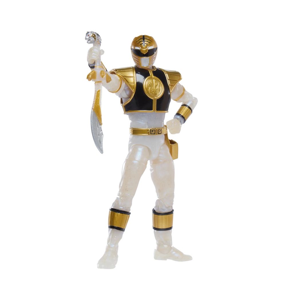 Mighty Morphin Metallic Armor White Ranger - Hasbro (Power Rangers: Lightning Collection) action figure collectible [Barcode 5010993946969] - Main Image 2