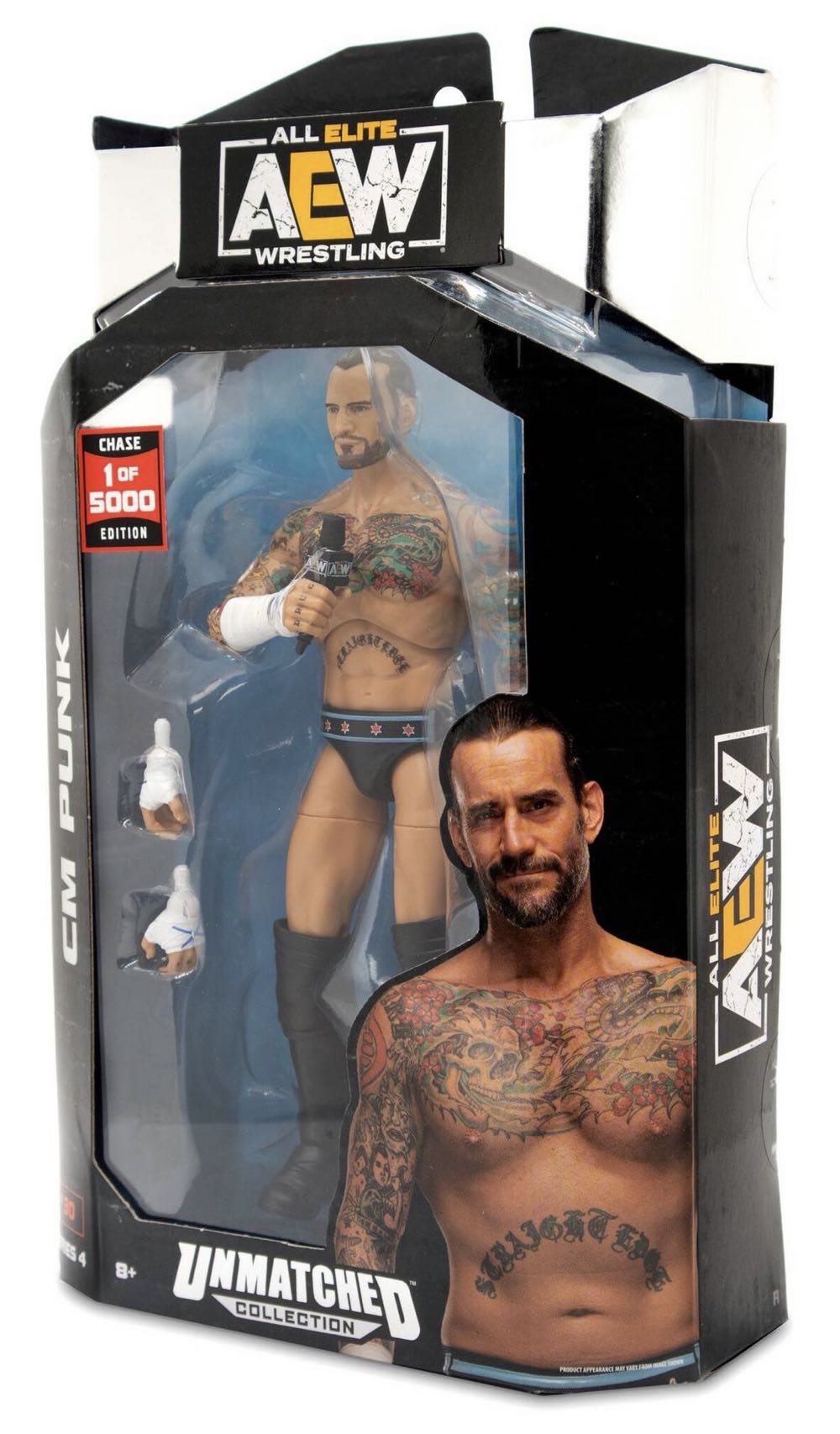 AEW Unmatched Collection CM Punk (Chase Edition 1 Of 5000) #30  - Jazwares (Unmatched Series 4) action figure collectible [Barcode 191726431329] - Main Image 2