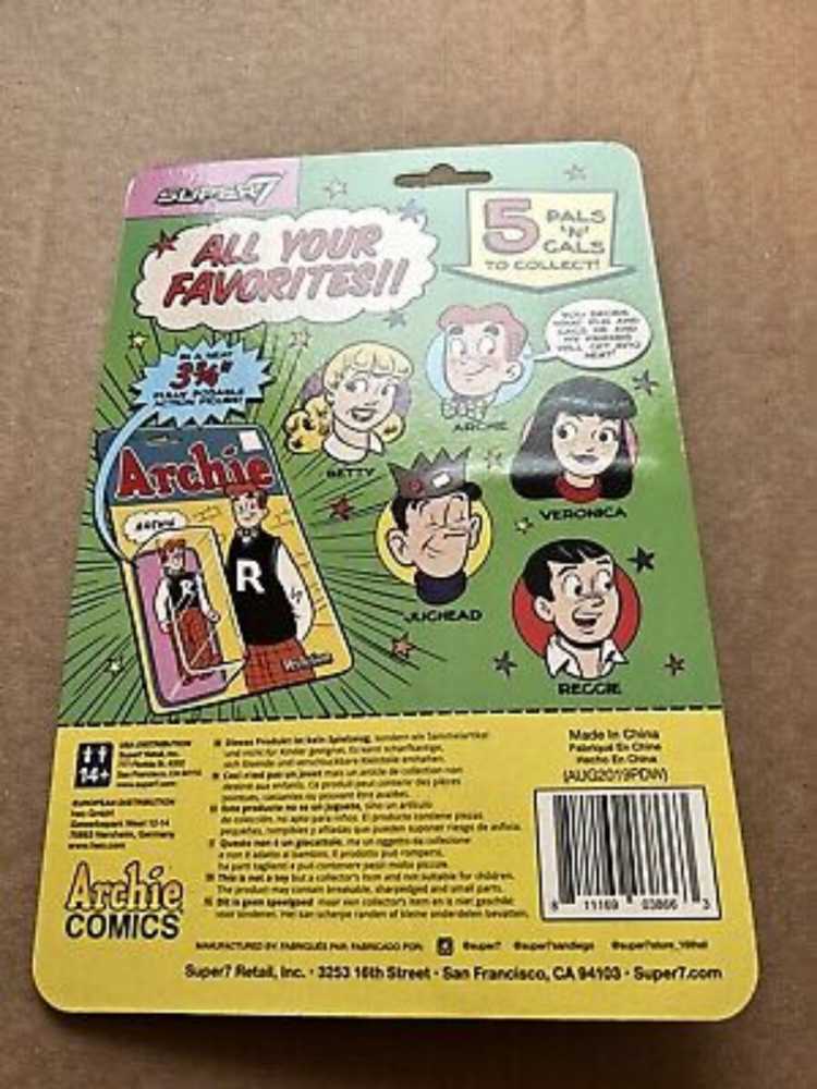 Super7 ReAction - Archie 3.75 - Super7 (Archie) action figure collectible [Barcode 811169038656] - Main Image 4