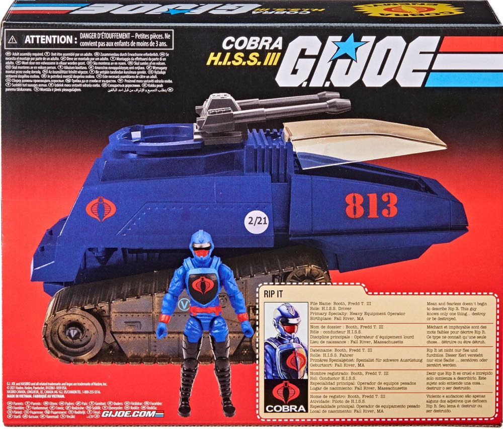 Cobra H.I.S.S. III (Rip It) - Hasbro (G.I. Joe) action figure collectible [Barcode 5010993866427] - Main Image 2