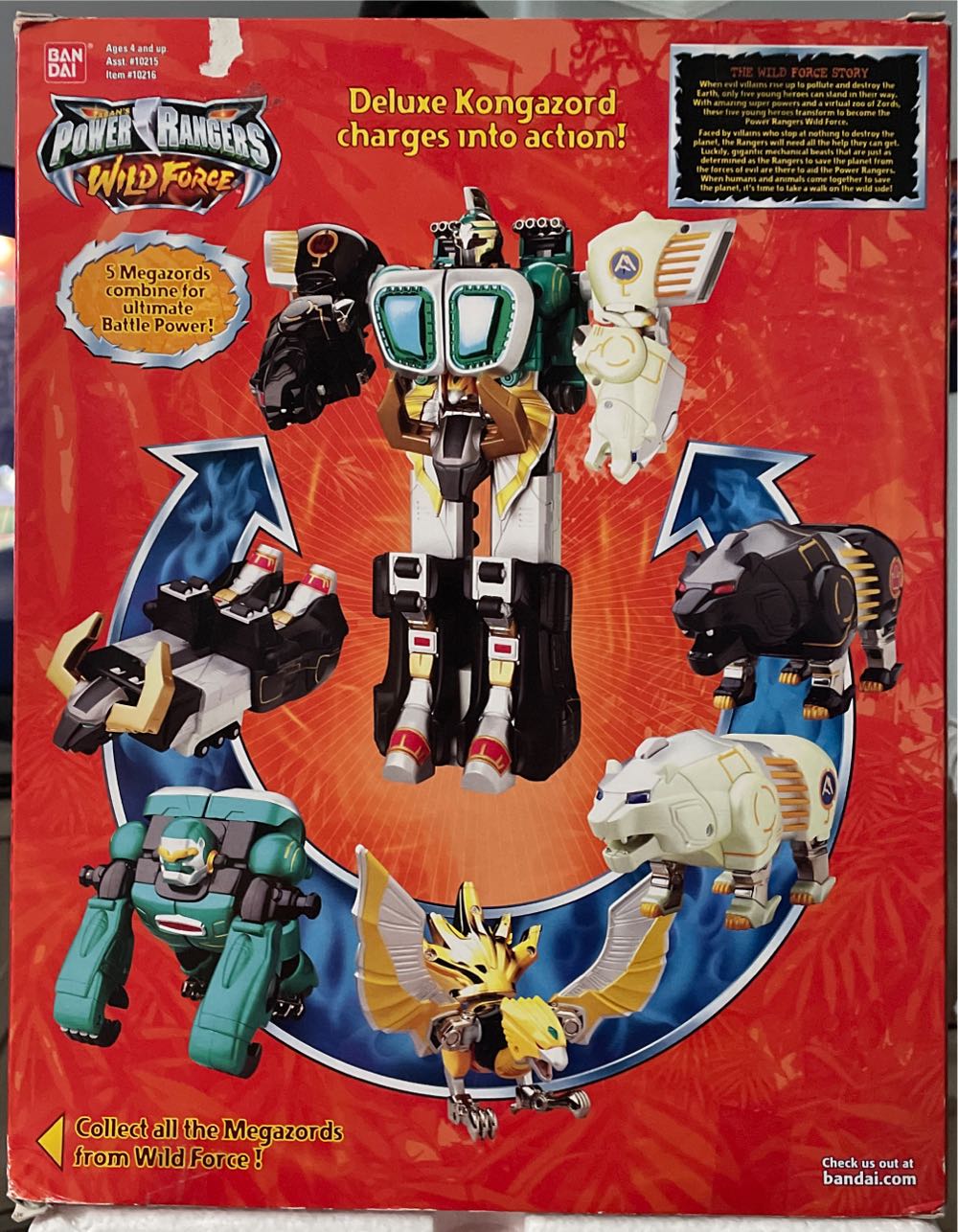 Power Rangers Wild Force Deluxe Kongazord Megazord Used Open Box  (Bandai) action figure collectible [Barcode 045557102166] - Main Image 2