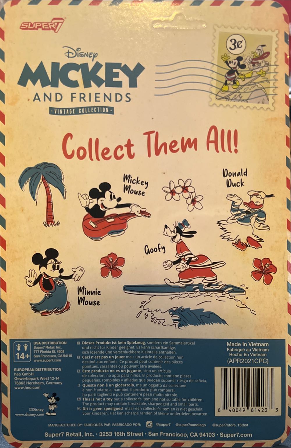 Disney Mickey & Friends - Donald Duck (Hawaiian Holiday) - Super7 (Disney) action figure collectible [Barcode 840049814233] - Main Image 2