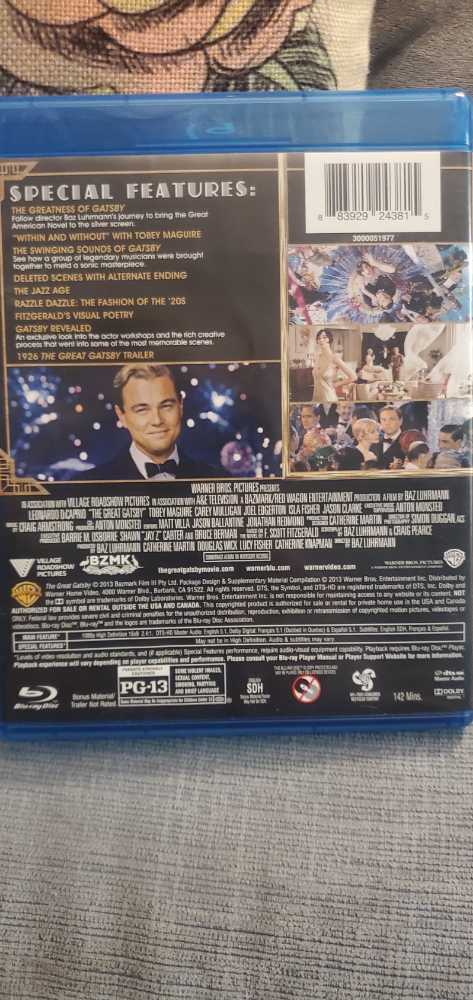 The Great Gatsby Blu-ray  action figure collectible [Barcode 883929243815] - Main Image 2