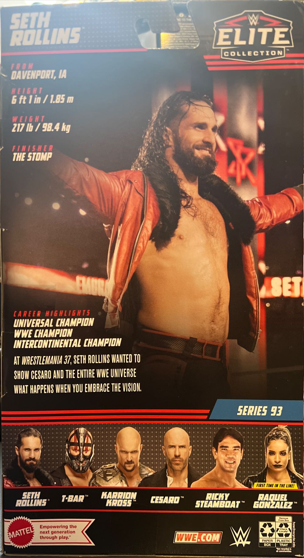 Seth Rollins - Mattel Wwe (Wwe Elite) action figure collectible [Barcode 194735021574] - Main Image 3