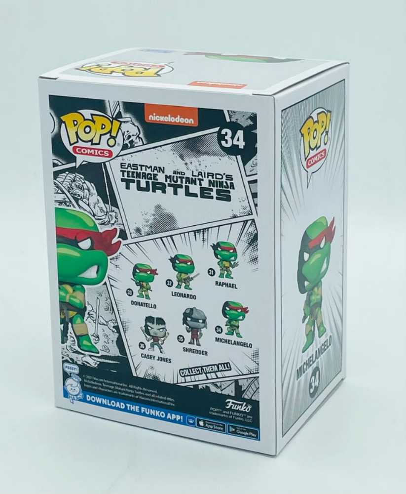 TMNT- Michelangelo Funko 34 - Funko Pop! Comics (Eastman and Laird’s Teenage Mutant Ninja Turtles) action figure collectible [Barcode 889698606530] - Main Image 4