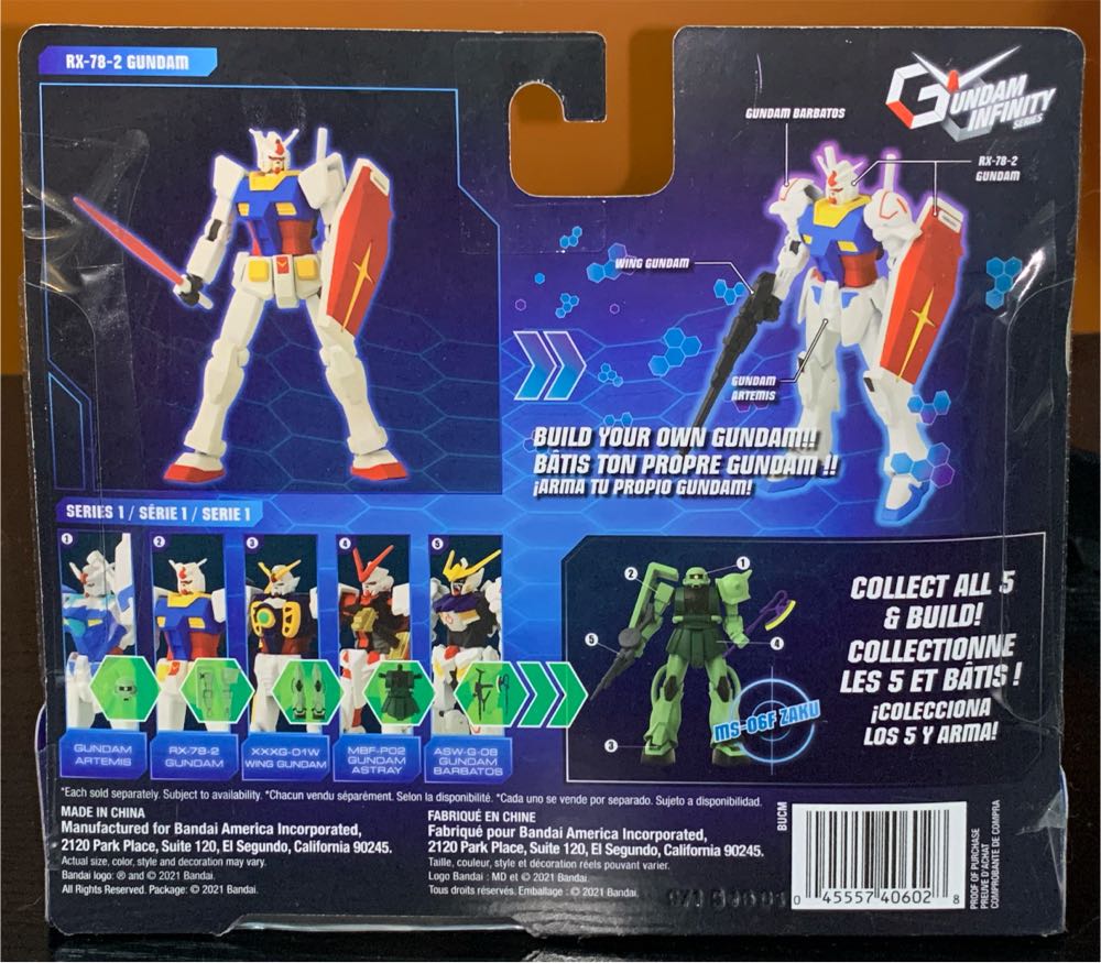 Rx-78-2 Gundam - Ban Dai (Gundam Infinity Series) action figure collectible [Barcode 045557406028] - Main Image 3