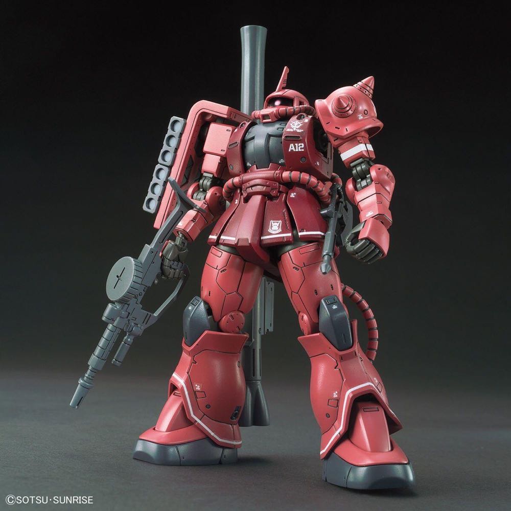 MS-06S Zaku II (Red Comet Ver.) Principality of Zeon Char Aznable’s Mobile Suit HGUC 1/144 Model Kit - Bandai/Bandai Hobby (Gundam HG) action figure collectible [Barcode 4573102576569] - Main Image 2