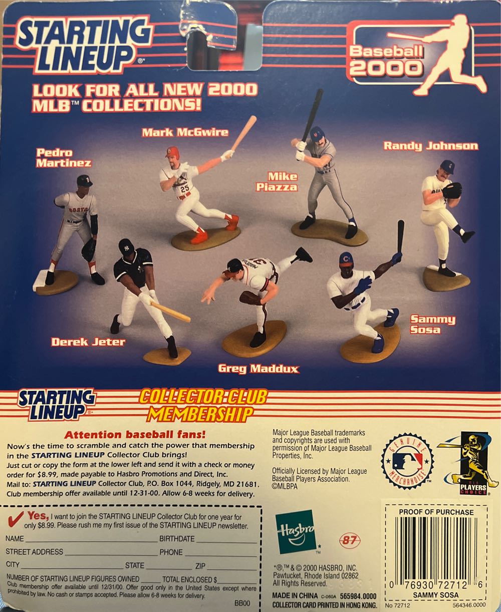 Starting Lineup Sammy Sosa Chicago Cubs - Hasbro action figure collectible [Barcode 076930727126] - Main Image 2