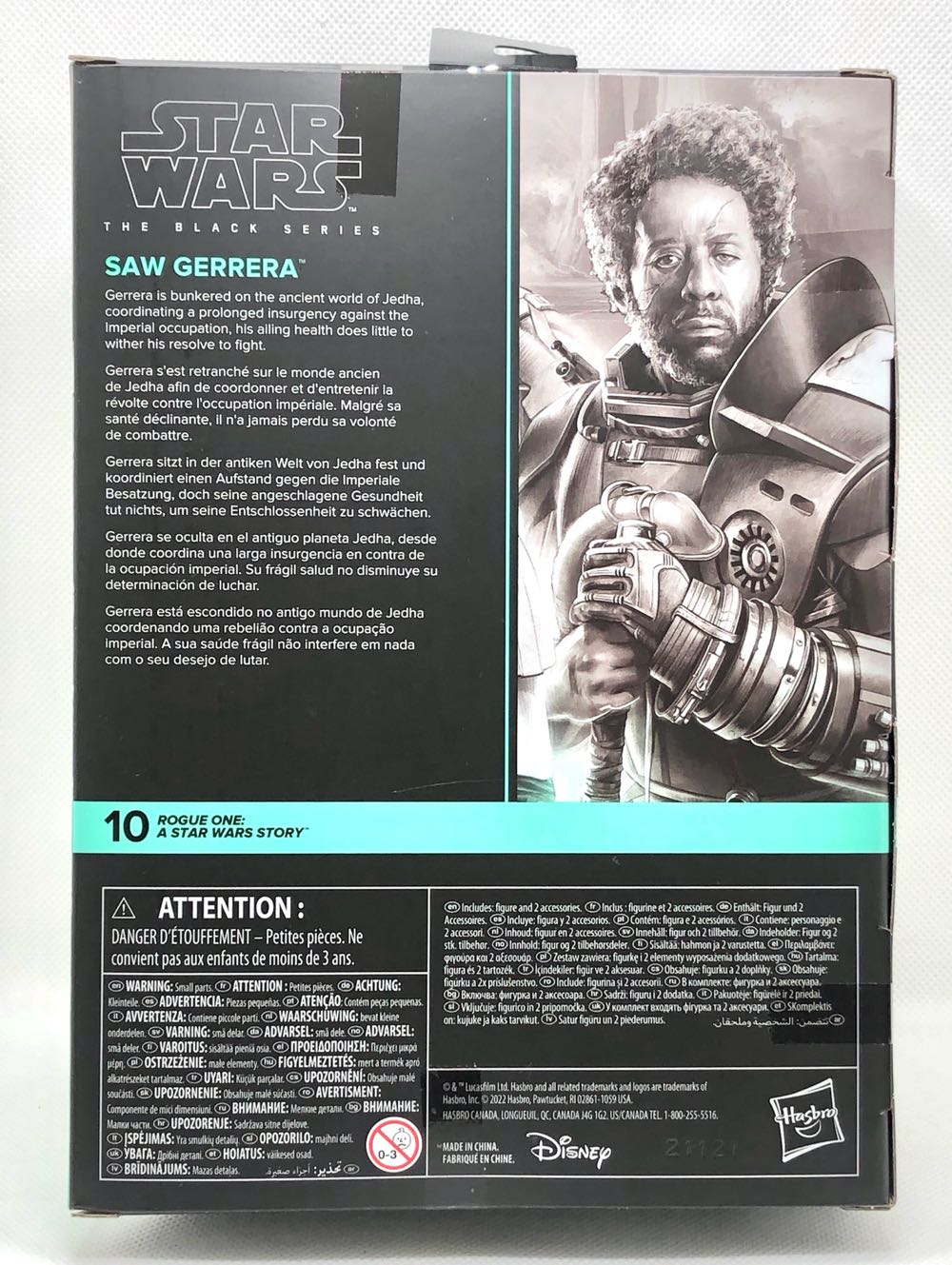 Saw Gerrera (Rogue One) - Hasbro (Star Wars Black 6”) (Star Wars) action figure collectible - Main Image 2