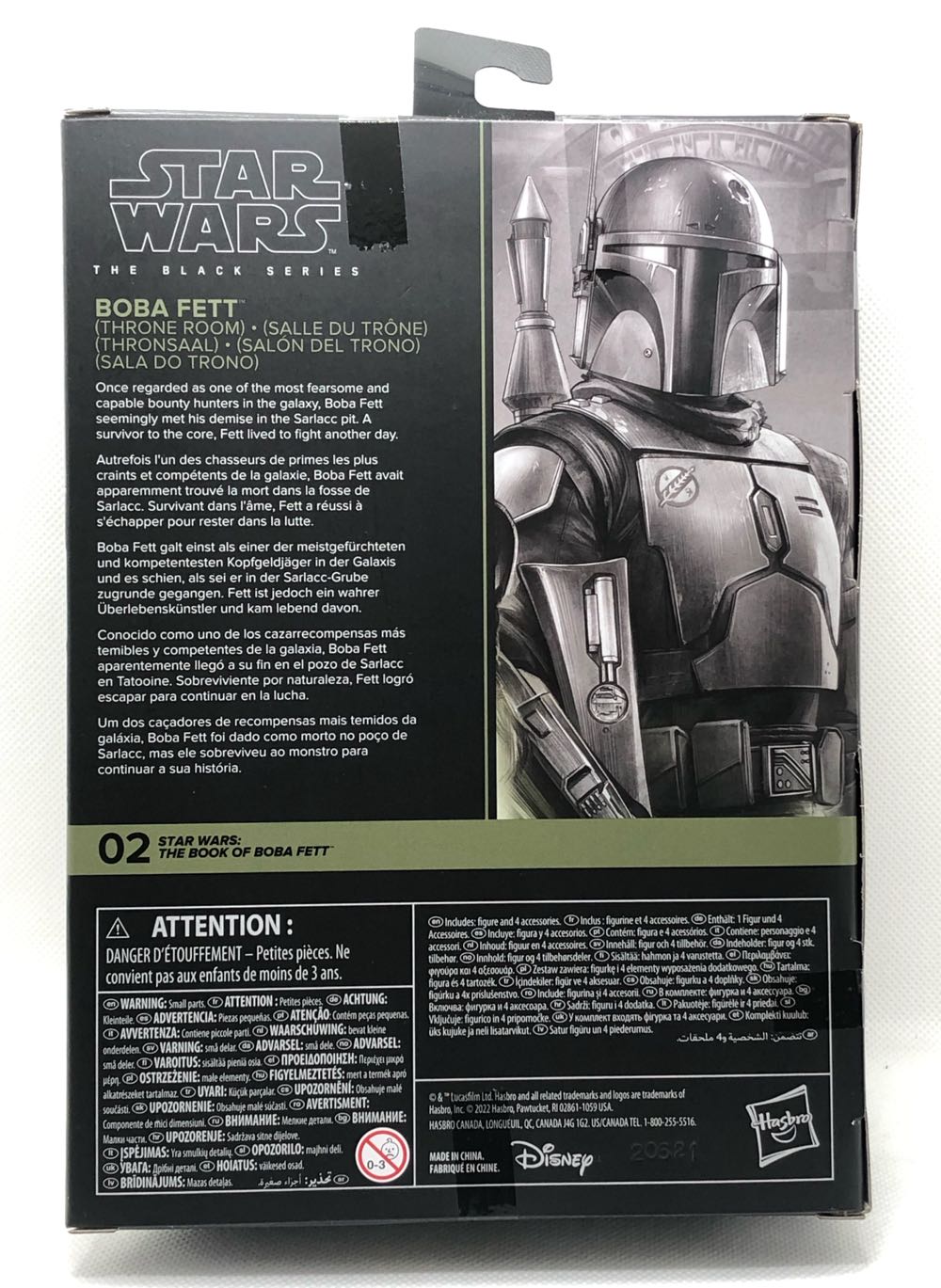 Boba Fett (Throne Room) - Hasbro (Star Wars Black 6”) (Star Wars) action figure collectible - Main Image 2
