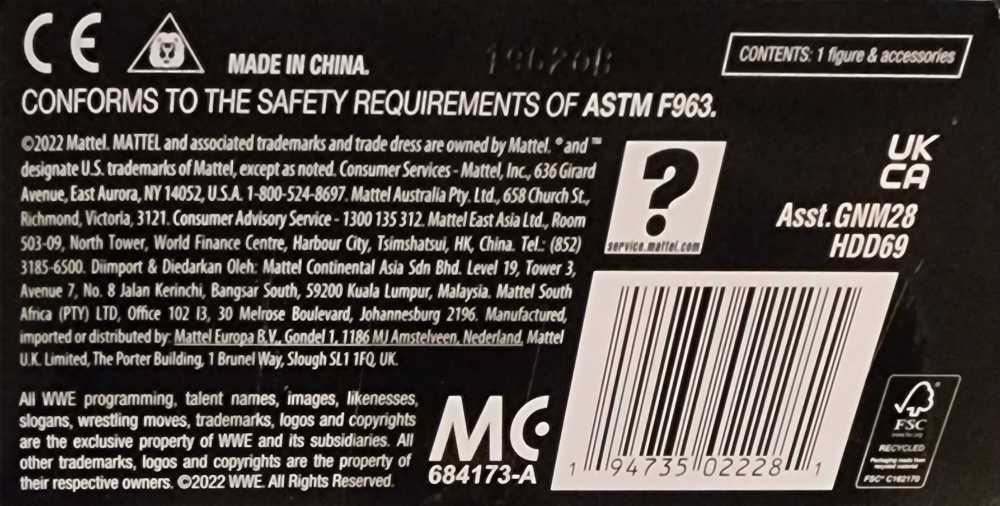 WWE Rey Mysterio Batman Elite Top Picks - Mattel Wwe (WWE Elite Top Picks 2022) action figure collectible [Barcode 194735022281] - Main Image 4