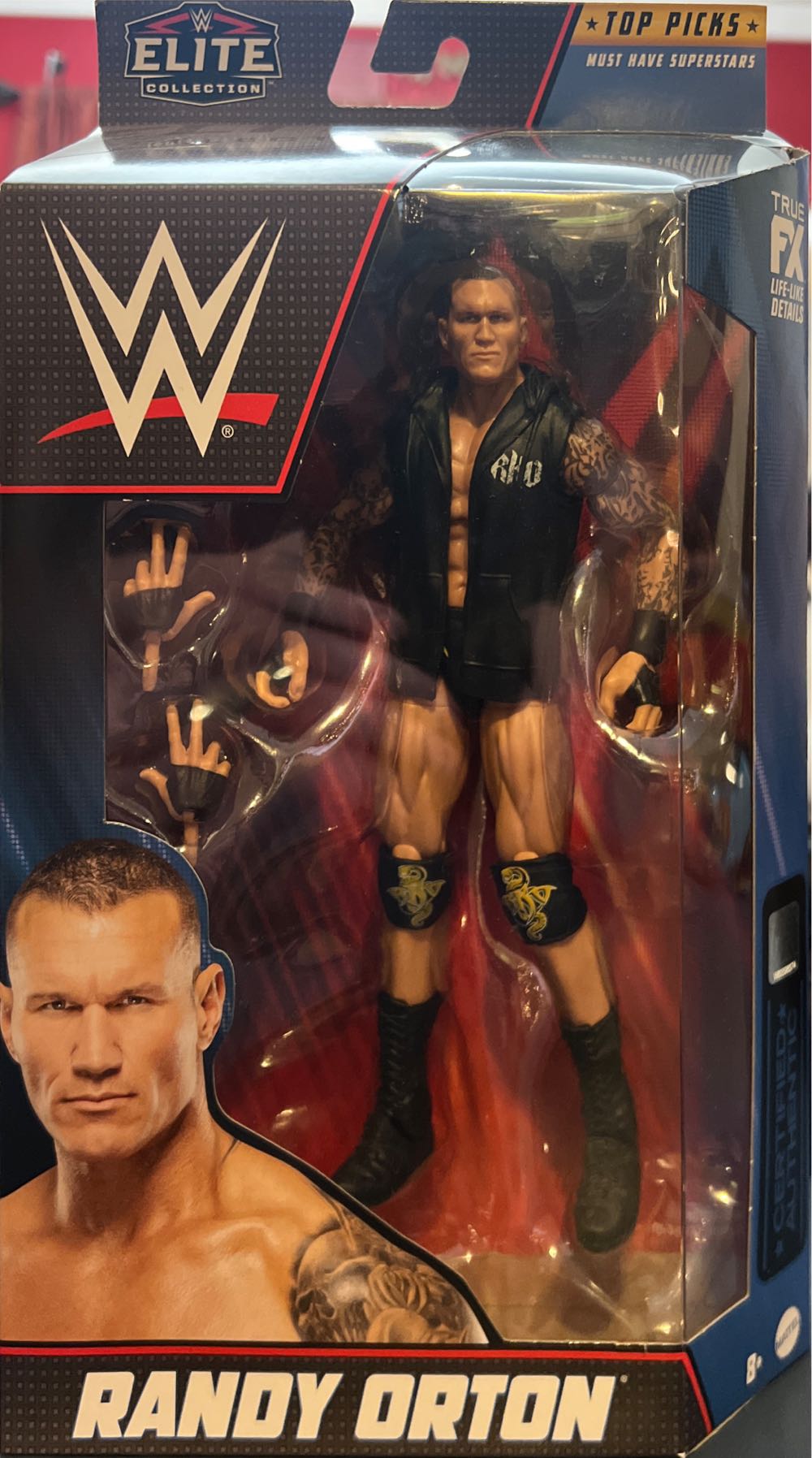 RANDY ORTON (W/ VEST) - WWE ELITE 2023 TOP TALENT - Mattel (Attire Date: 2020–2021 WWE Television) action figure collectible [Barcode 194735022212] - Main Image 2