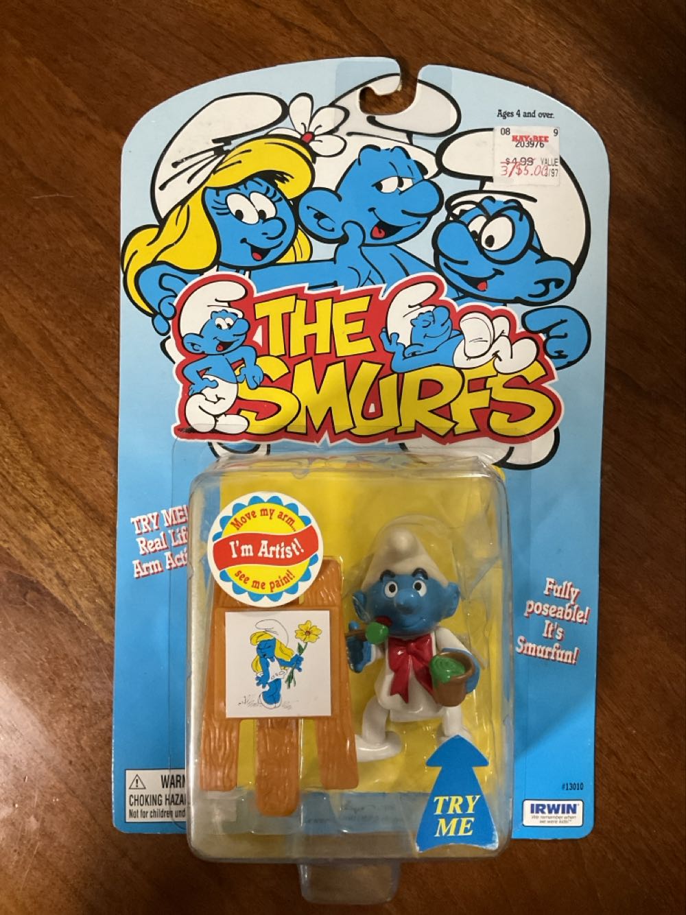 Smurf Artist Smurf Toy Island B  (Smurfs) action figure collectible [Barcode 061206130120] - Main Image 2