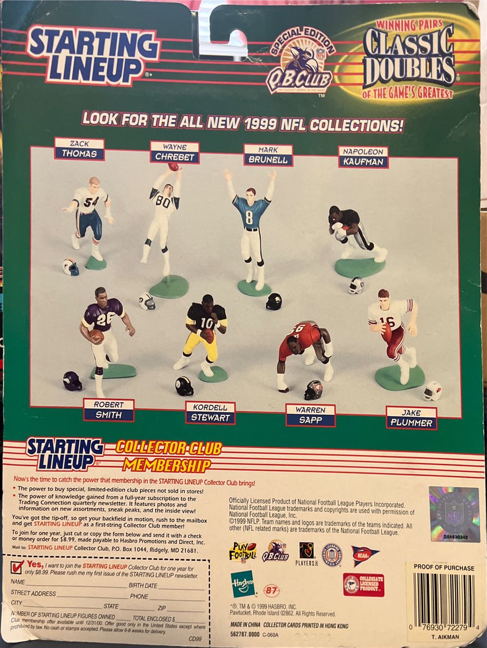 Starting Lineup Troy Aikman Dallas Cowboys & UCLA Bruins - Hasbro action figure collectible [Barcode 076930722794] - Main Image 2