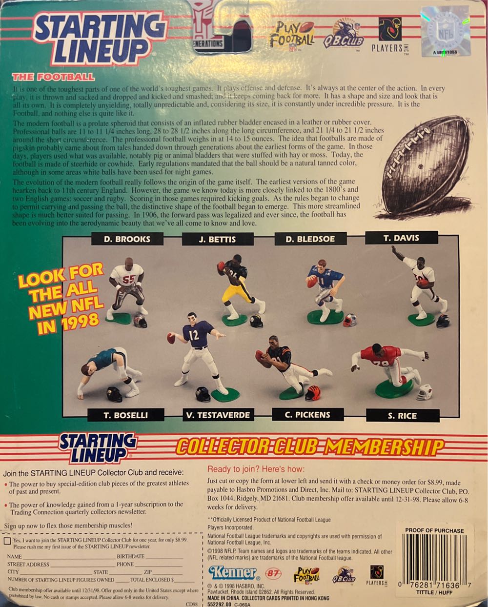 Starting Lineup Y.A. Tittle Sam Huff New York Giants - Kenner action figure collectible [Barcode 076281716367] - Main Image 2