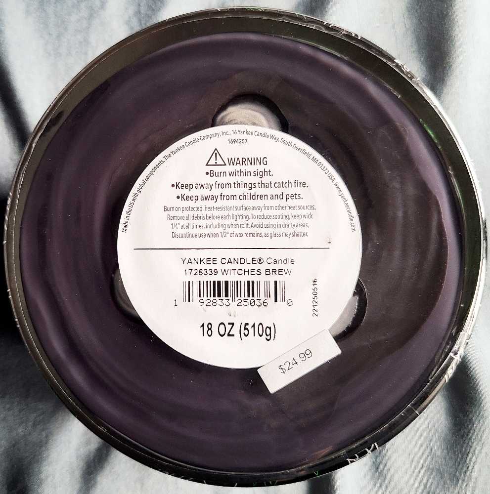 CANDLE: Halloween Yankee Witch’s Brew 2022 Three Wick  - Yankee Candle (Halloween Candle) action figure collectible [Barcode 192833250360] - Main Image 2