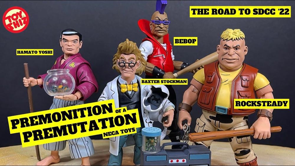 2022 SDCC NECA TMNT "PRE-MUTATION” 4-PACK SET: BEBOP YOSHI BAXTER ROCKSTEADY - Neca (Teenage Mutant Ninja Turtles) action figure collectible [Barcode 634482542644] - Main Image 4