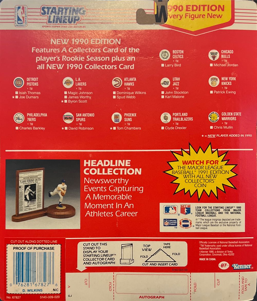 Dominique Wilkins - Kenner (Basketball) action figure collectible [Barcode 076281678276] - Main Image 2