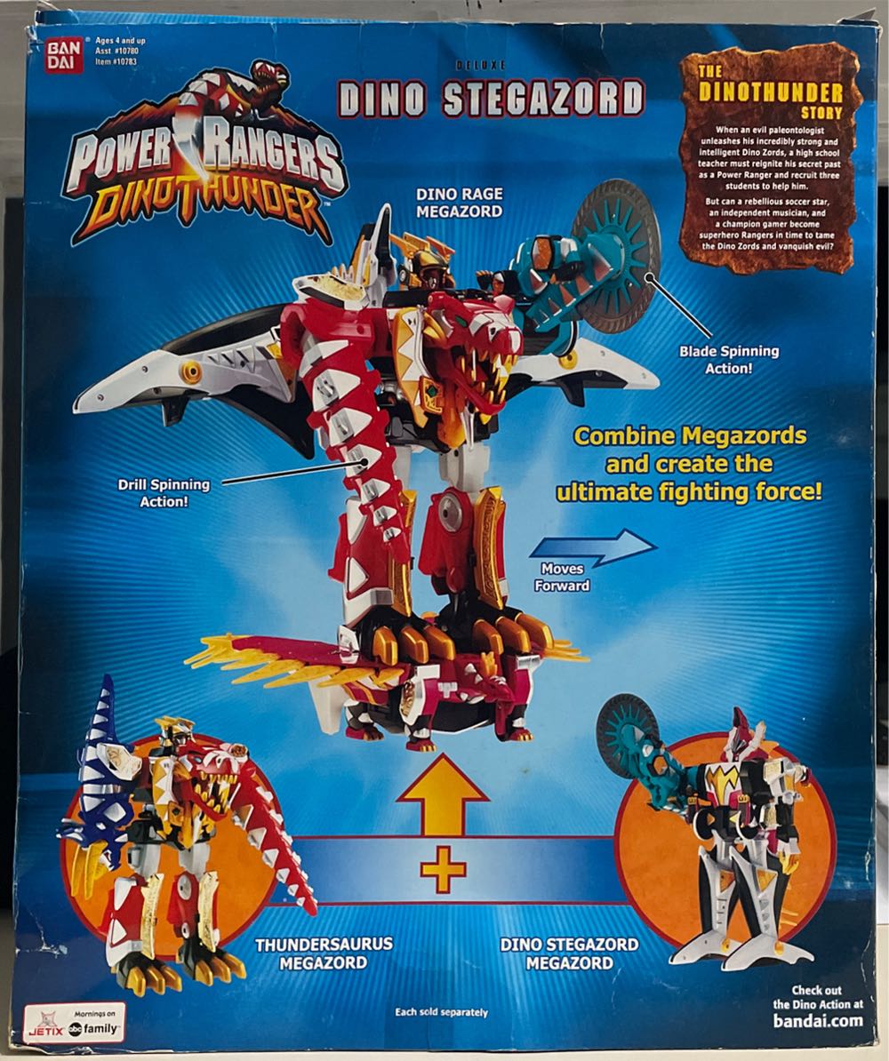 Power Rangers Dino Thunder Deluxe Dino Stegazord - Bandai action figure collectible [Barcode 045557107833] - Main Image 3