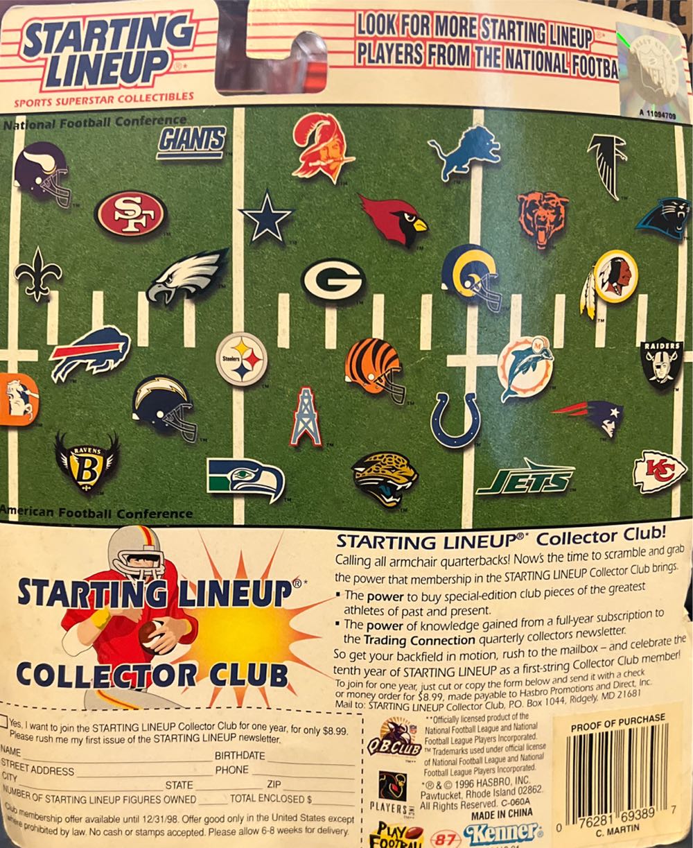 Starting Lineup Curtis Martin New England Patriots - Kenner action figure collectible [Barcode 076281693897] - Main Image 2