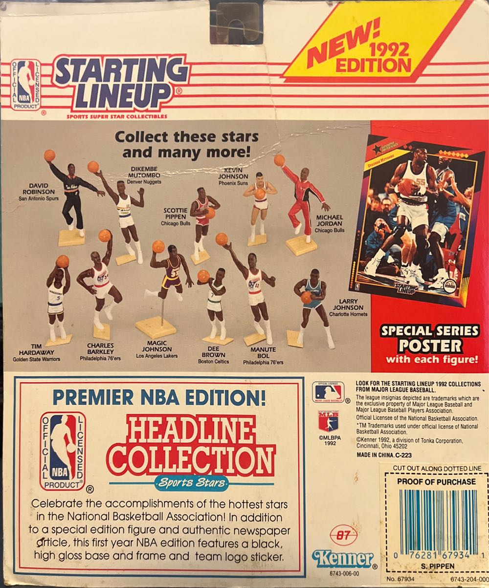 Starting Lineup Scottie Pippen Chicago Bulls - Kenner action figure collectible [Barcode 076281679341] - Main Image 2