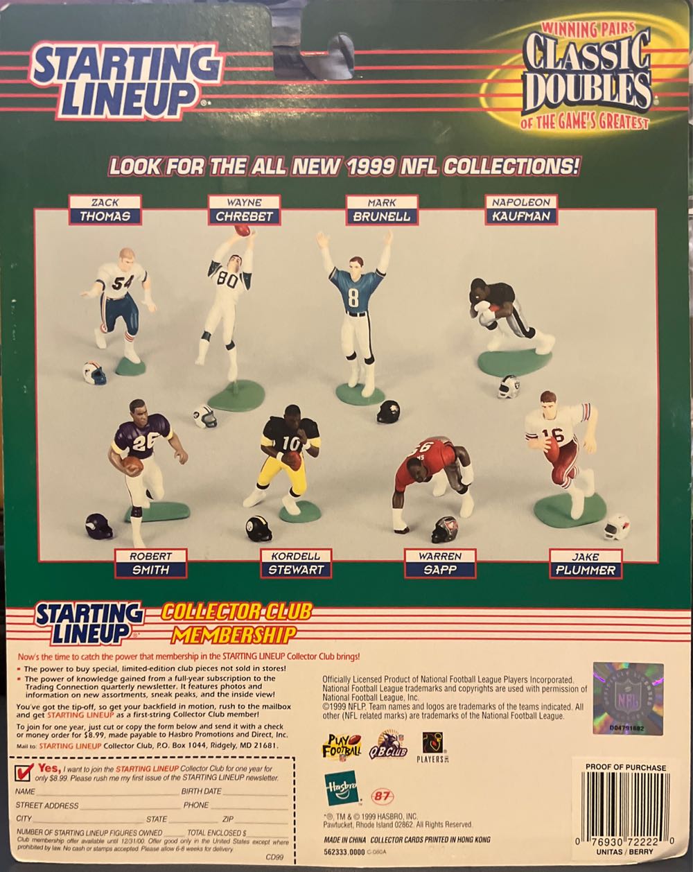 Starting Lineup Johnny Unitas Raymond Berry Baltimore Colts - Hasbro action figure collectible [Barcode 076930722220] - Main Image 2