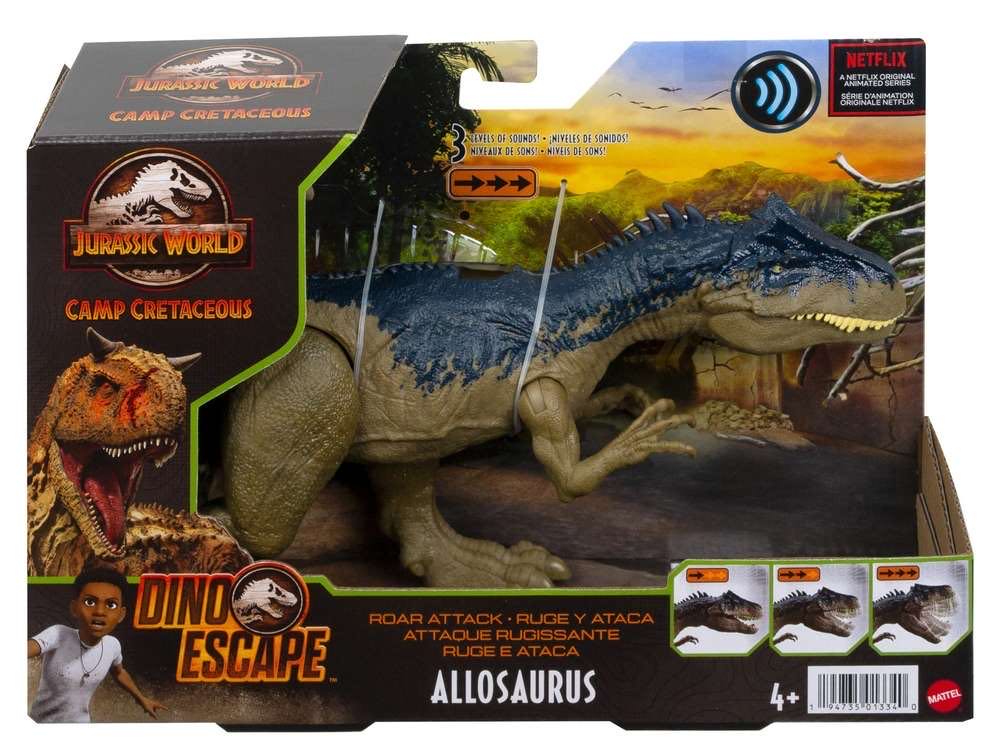 JW CC Dino Escape: Roar Attack Allosaurus - Mattel (Jurassic World Camp Cretaceous) action figure collectible [Barcode 194735013340] - Main Image 2
