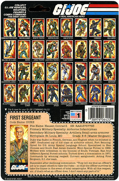 1984 Duke v1 - Hasbro (G.I. Joe) action figure collectible - Main Image 3