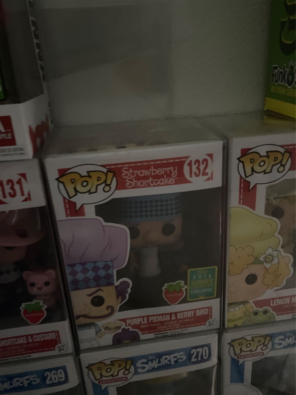 Funko Pop Strawberry Shortcake #132 Purple Pieman Berry Bird Summer Convention Exclusive - Funko action figure collectible [Barcode 849803099008] - Main Image 2