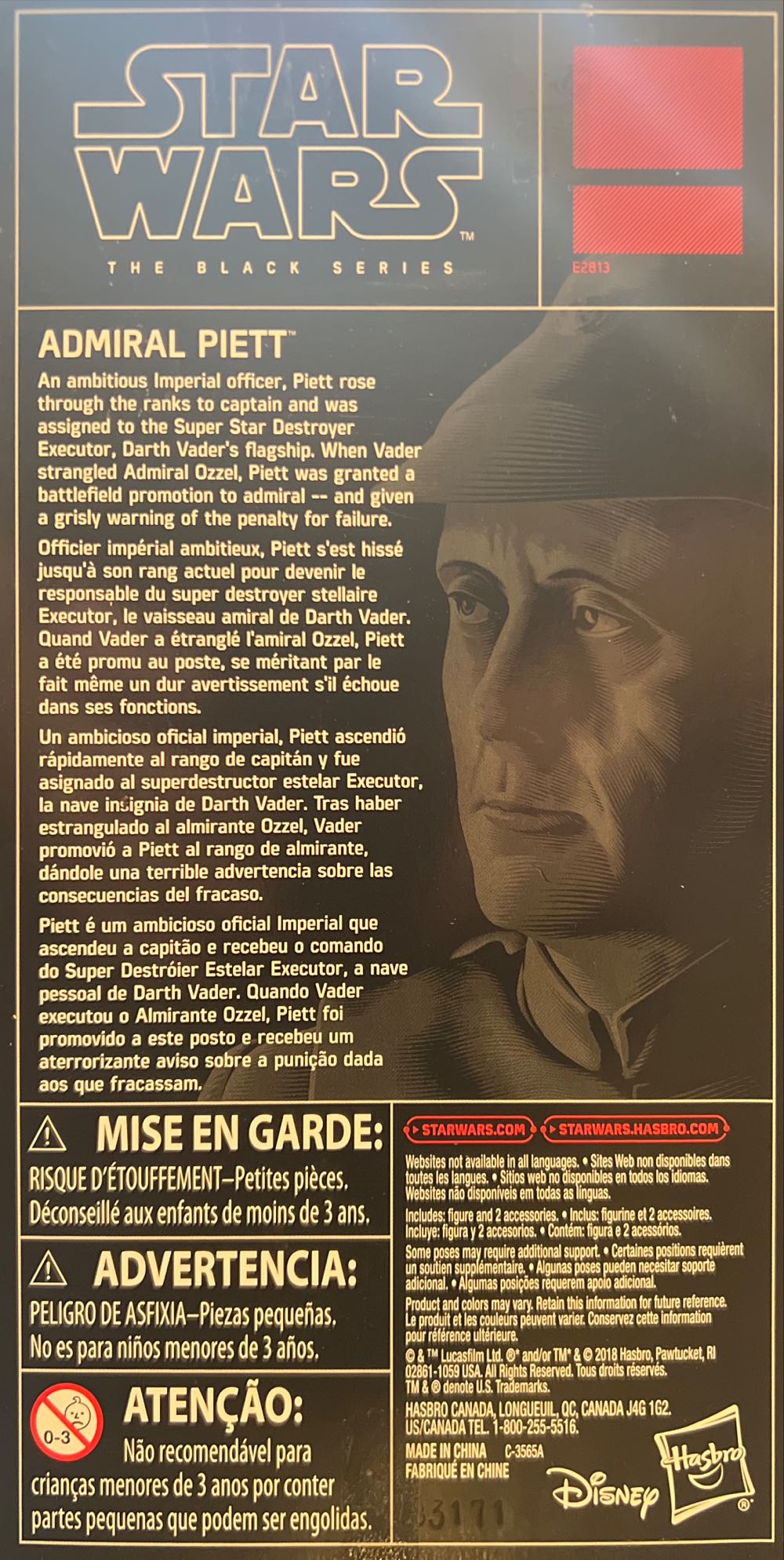 Star Wars Admiral Piett - Hasbro action figure collectible - Main Image 2