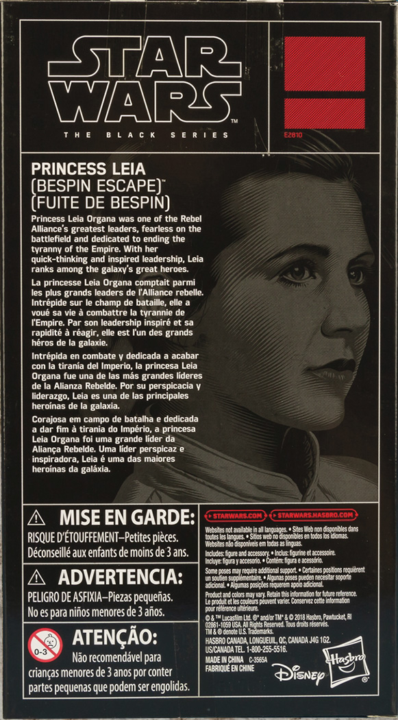 Princess Leia (Bespin Escape) - Disney/Hasbro (Star Wars The Black Series 6) action figure collectible - Main Image 2