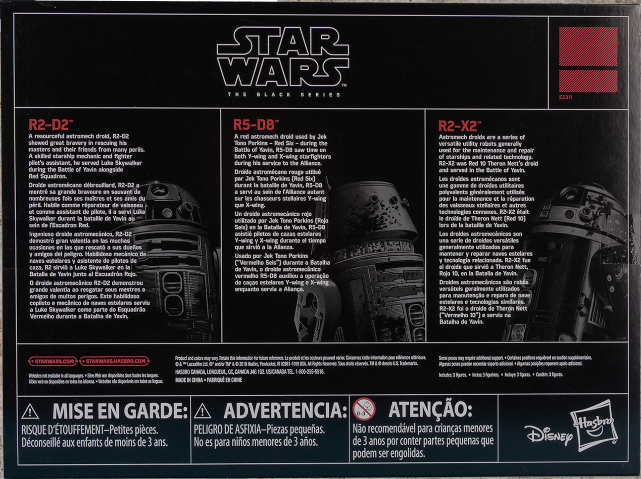 R2-D2 (Red Squadron) - Disney/Hasbro (Star Wars The Black Series 6) action figure collectible - Main Image 2