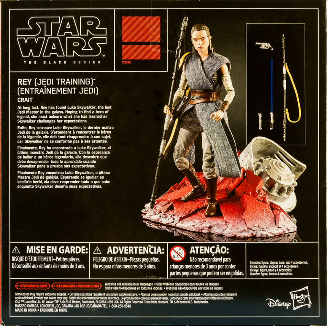 Rey (Jedi Training) - Crait - Disney/Hasbro (Star Wars The Black Series 6) action figure collectible - Main Image 2