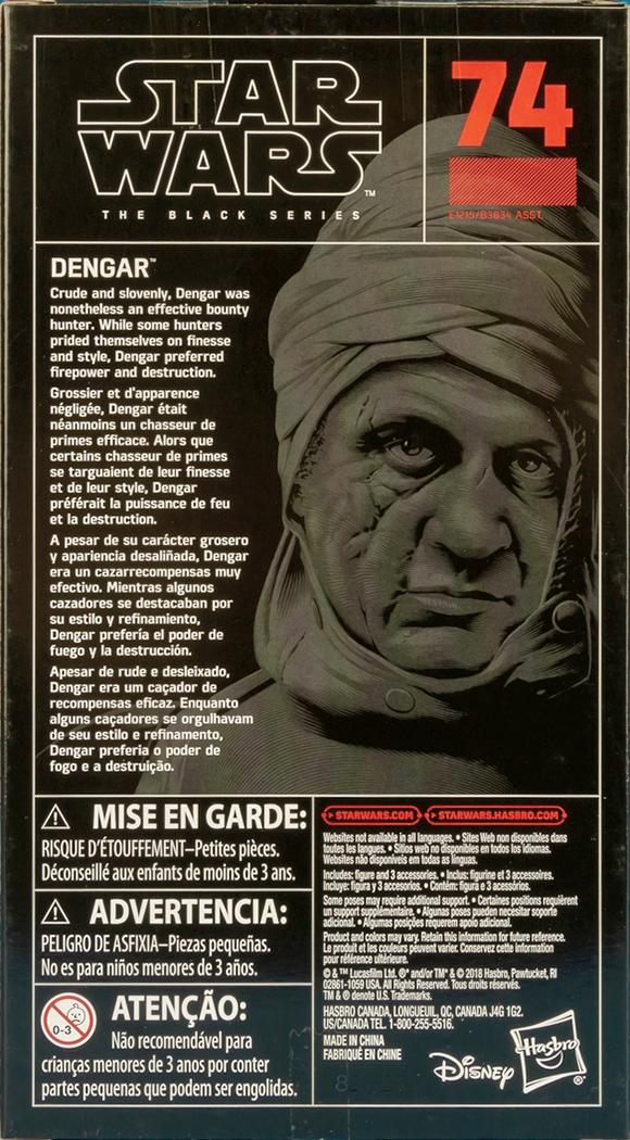 Dengar - Disney/Hasbro (Star Wars The Black Series 6) action figure collectible - Main Image 2