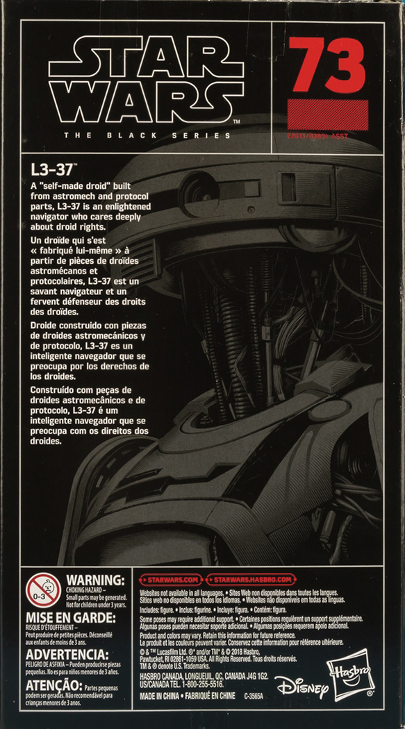 L3-37 - Disney/Hasbro (Star Wars The Black Series 6) action figure collectible - Main Image 2