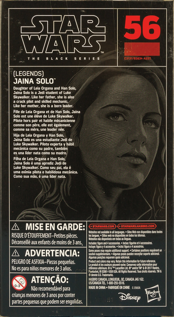 Jaina Solo - Disney/Hasbro (Star Wars The Black Series 6) action figure collectible - Main Image 2