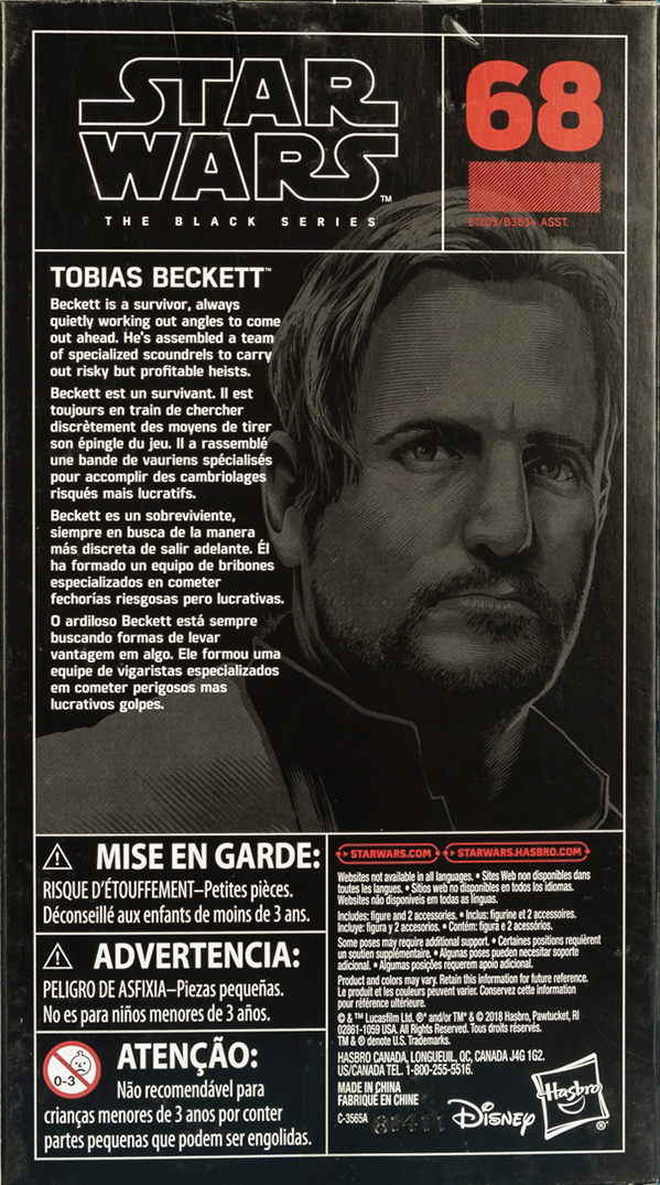 Tobias Beckett - Disney/Hasbro (Star Wars The Black Series 6) action figure collectible - Main Image 2
