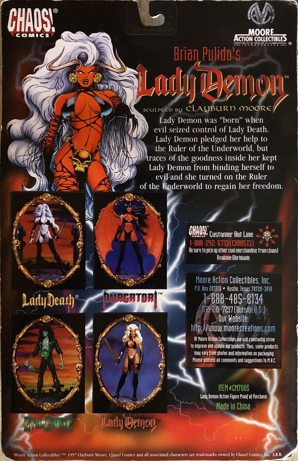 Lady Demon Glow In The Dark - Moore Action Collectibles (Chaos! Comic Collectibles) action figure collectible - Main Image 2